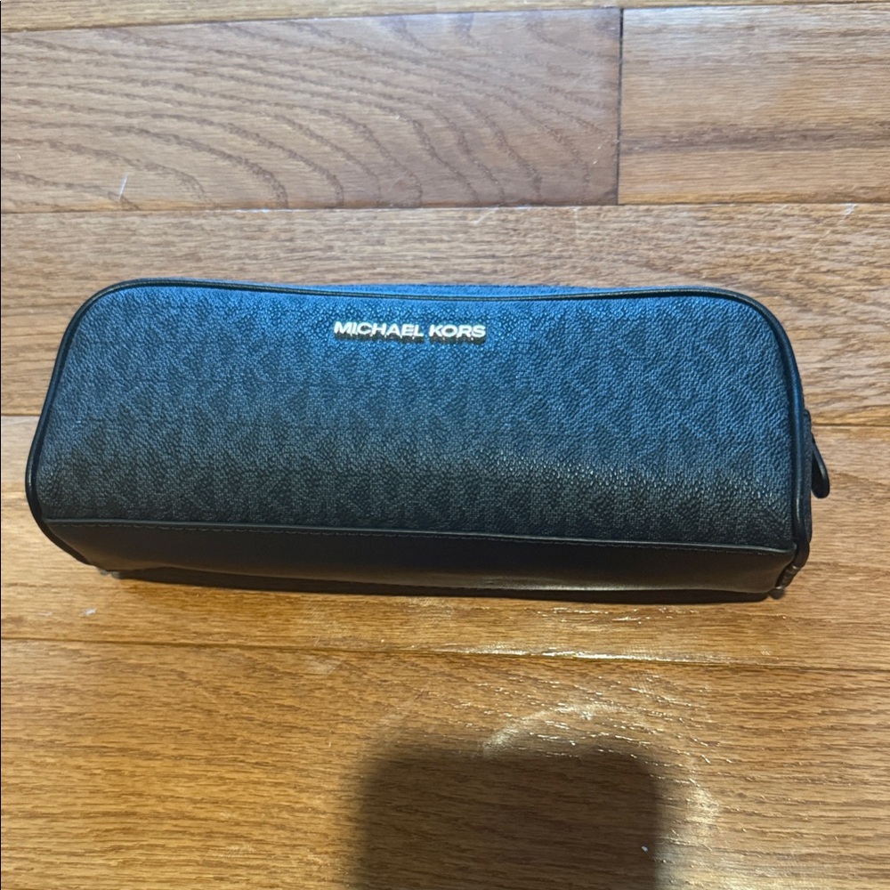 Michael Kors Black Pencil Case/ Toiletry Bag